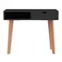 PRETO/NOZES - ESCRIVANINHA/APARADOR 1 GAVETA 1 M X 45 CM LIN
