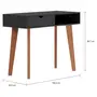 ESCRIVANINHA/APARADOR 1 GAVETA 1 M X 45 CM LIN - PRETO/NOZES - Foto 4