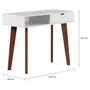 ESCRIVANINHA/APARADOR 1 GAVETA 1 M X 45 CM LIN - BRANCO/NOZES - Foto 15