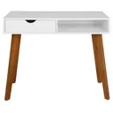 BRANCO/NOZES - ESCRIVANINHA/APARADOR 1 GAVETA 1 M X 45 CM LIN