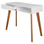 ESCRIVANINHA/APARADOR 1 GAVETA 1 M X 45 CM LIN - BRANCO/NOZES - Foto 2