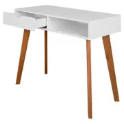 ESCRIVANINHA/APARADOR 1 GAVETA 1 M X 45 CM LIN - BRANCO/NOZES - Foto 2