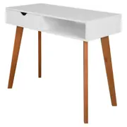 ESCRIVANINHA/APARADOR 1 GAVETA 1 M X 45 CM LIN - BRANCO/NOZES - Foto 3