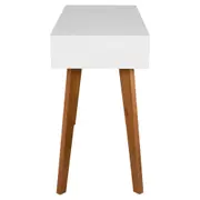ESCRIVANINHA/APARADOR 1 GAVETA 1 M X 45 CM LIN - BRANCO/NOZES - Foto 4