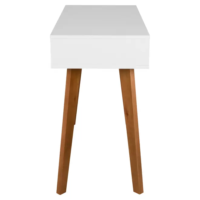 ESCRIVANINHA/APARADOR 1 GAVETA 1 M X 45 CM LIN - BRANCO/NOZES - Foto 4