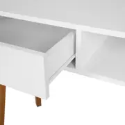 ESCRIVANINHA/APARADOR 1 GAVETA 1 M X 45 CM LIN - BRANCO/NOZES - Foto 5