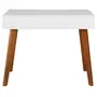 ESCRIVANINHA/APARADOR 1 GAVETA 1 M X 45 CM LIN - BRANCO/NOZES - Foto 8