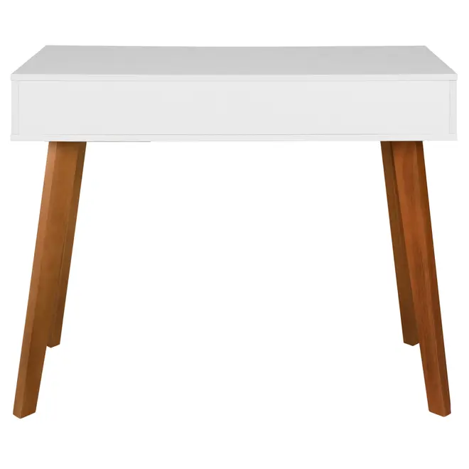ESCRIVANINHA/APARADOR 1 GAVETA 1 M X 45 CM LIN - BRANCO/NOZES - Foto 8