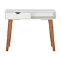 ESCRIVANINHA/APARADOR 1 GAVETA 1 M X 45 CM LIN - BRANCO/NOZES - Foto 9