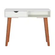 ESCRIVANINHA/APARADOR 1 GAVETA 1 M X 45 CM LIN - BRANCO/NOZES - Foto 9