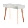 ESCRIVANINHA/APARADOR 1 GAVETA 1 M X 45 CM LIN - BRANCO/NOZES - Foto 10