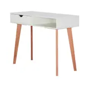 ESCRIVANINHA/APARADOR 1 GAVETA 1 M X 45 CM LIN - BRANCO/NOZES - Foto 10