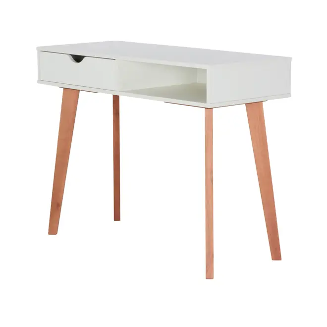 ESCRIVANINHA/APARADOR 1 GAVETA 1 M X 45 CM LIN - BRANCO/NOZES - Foto 10