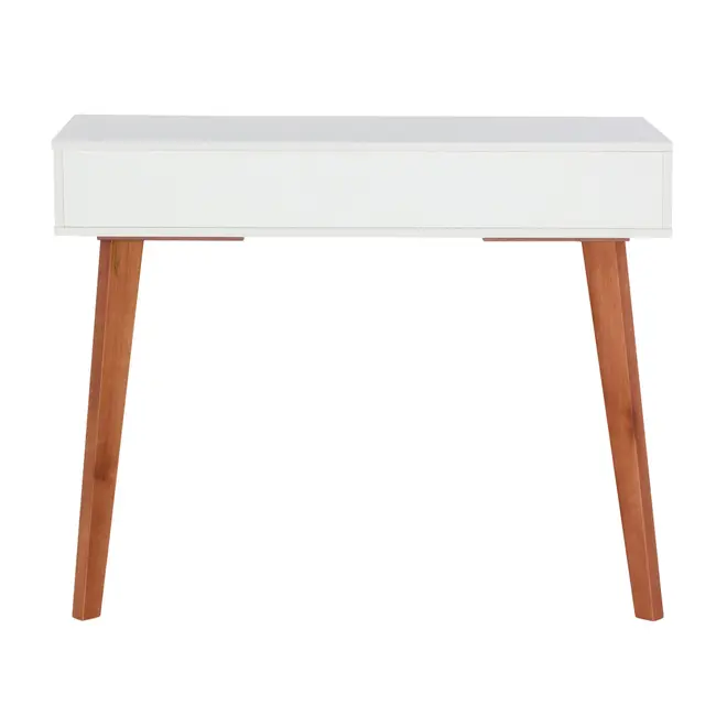ESCRIVANINHA/APARADOR 1 GAVETA 1 M X 45 CM LIN - BRANCO/NOZES - Foto 13