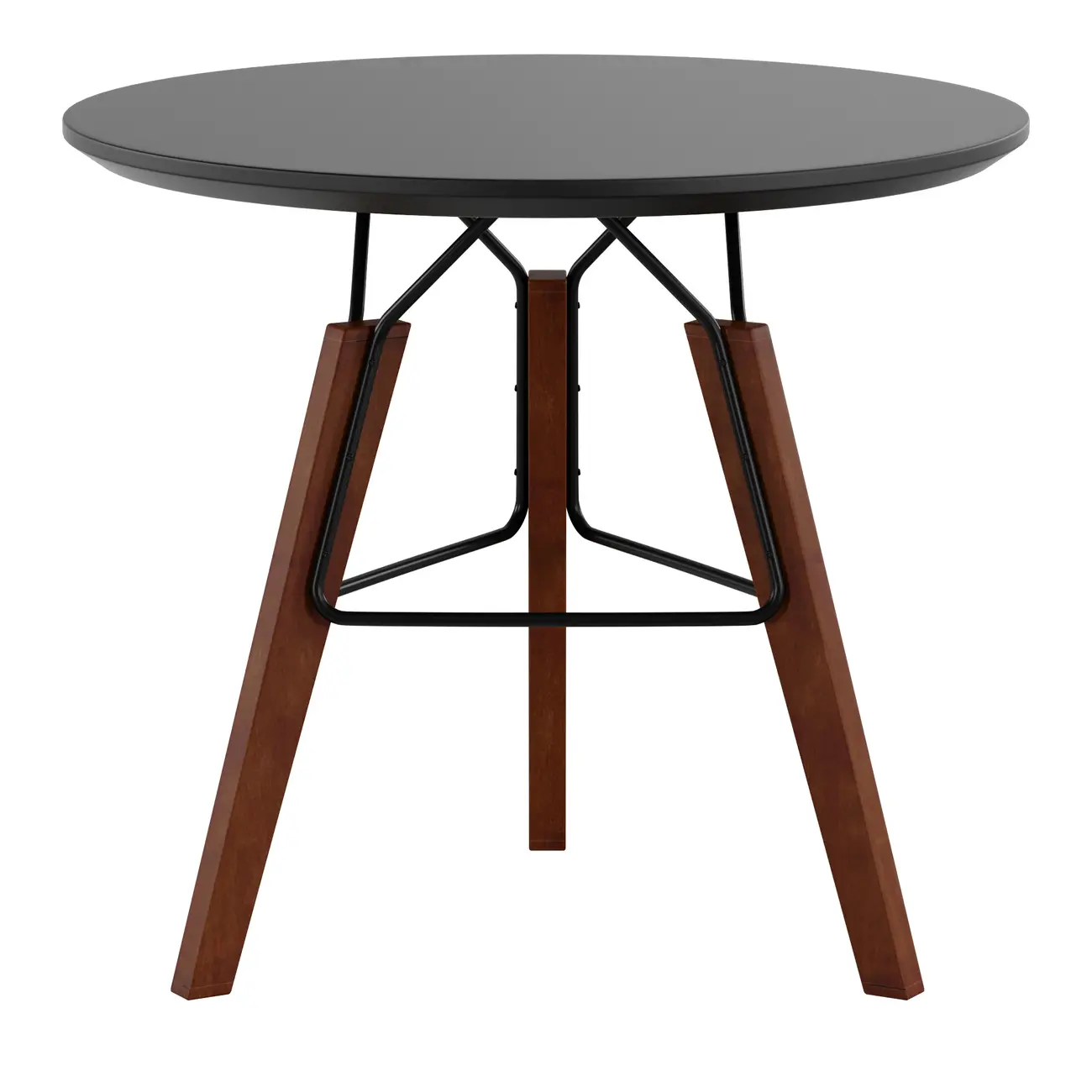MESA LATERAL REDONDA 60 CM OVNI - NOZES/PRETO - Foto 1