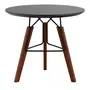MESA LATERAL REDONDA 60 CM OVNI - NOZES/PRETO - Foto 1