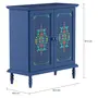 BUFFET 2 PORTAS 90 CM X 40 CM FOLKSY - AZUL/MULTICOR - Foto 7