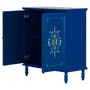 BUFFET 2 PORTAS 90 CM X 40 CM FOLKSY - AZUL/MULTICOR - Foto 3