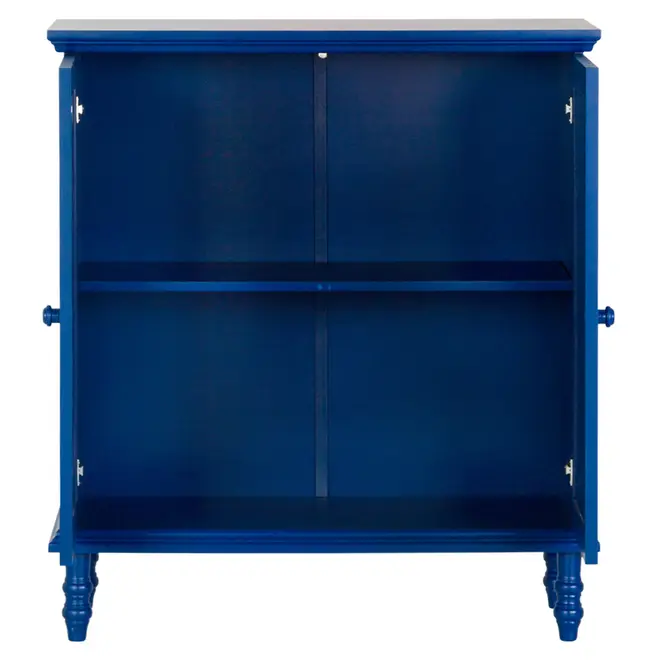 BUFFET 2 PORTAS 90 CM X 40 CM FOLKSY - AZUL/MULTICOR - Foto 4