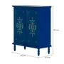 BUFFET 2 PORTAS 90 CM X 40 CM FOLKSY - AZUL/MULTICOR - Foto 6