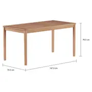 MESA PARA ÁREA EXTERNA 1,47 M X 74 CM VEREDA - EUCALIPTO - Foto 2