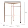 MESA LATERAL REDONDA 42 CM LUXY - COBRE/PRATA - Foto 2