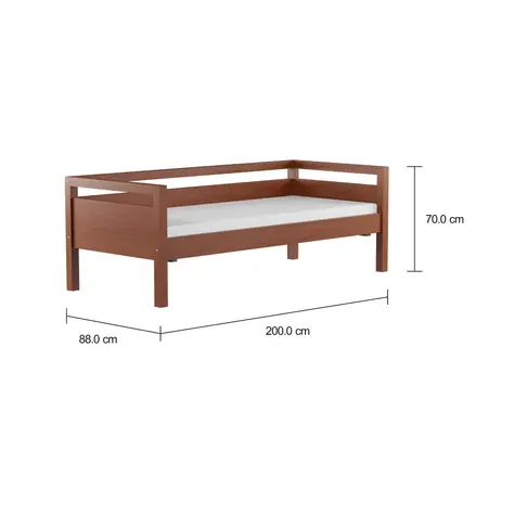 Imagem com medidas do produto CAMA-SOFÁ 78 CM TINTO PLAN