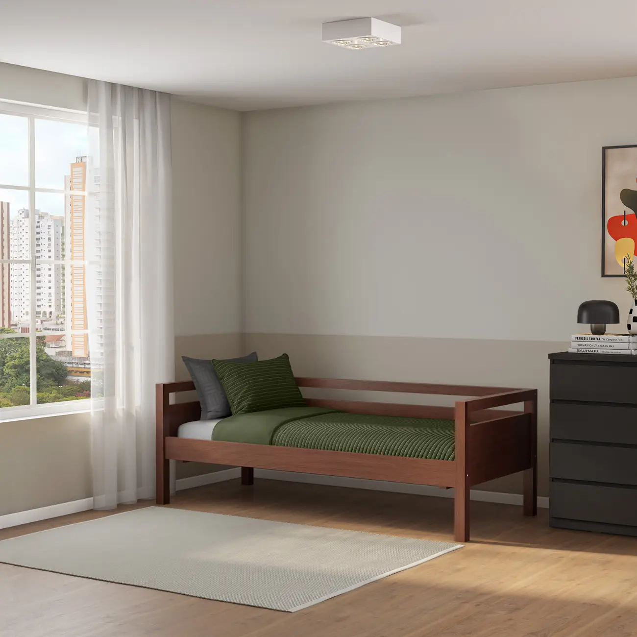 CAMA-SOFÁ 78 CM TINTO PLAN - NOZES - Foto 3