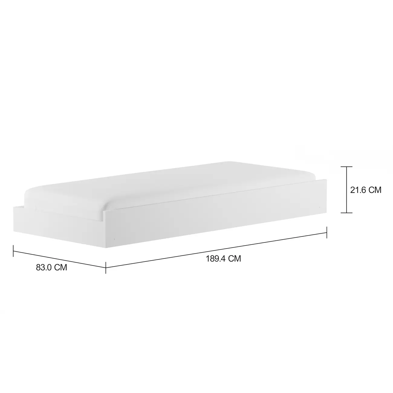 CAMA INFERIOR 78 CM TINTO PLAN - BRANCO - Foto 2