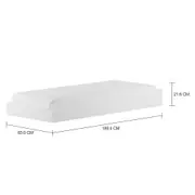 CAMA INFERIOR 78 CM TINTO PLAN - BRANCO - Foto 2
