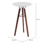 MESA ALTA REDONDA 60 CM OVNI - NOZES/BRANCO - Foto 2