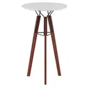 NOZES/BRANCO - MESA ALTA REDONDA 60 CM OVNI