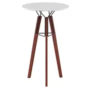 MESA ALTA REDONDA 60 CM OVNI - NOZES/BRANCO - Foto 1