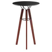 MESA ALTA REDONDA 60 CM OVNI - NOZES/PRETO - Foto 1