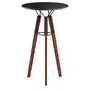 MESA ALTA REDONDA 60 CM OVNI - NOZES/PRETO - Foto 1