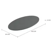 TAMPO DE MESA PEDRA OVAL 1,60 M X 90 CM TULIPE - PRETO SÃO GABRIEL - Foto 2