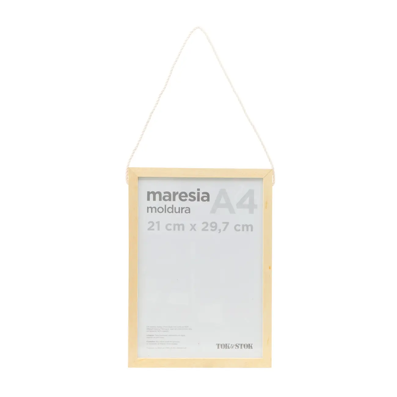 KIT MOLDURA A4 29 CM X 21 CM MARESIA - PINUS NATURAL - Foto 1