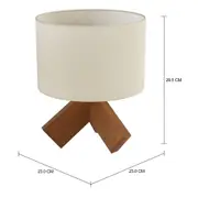 LUMINÁRIA DE MESA TRIPOD - AMÊNDOA/NATURAL - Foto 2