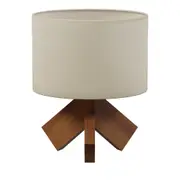 LUMINÁRIA DE MESA TRIPOD - AMÊNDOA/NATURAL - Foto 1