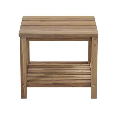 MESA LATERAL COM PRATELEIRA 45 CM X 45 CM CARAÍVA