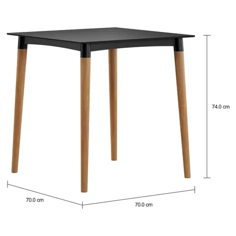 Imagem com medidas do produto FREVO MESA 70 CM X 70 CM