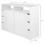 CÔMODA 6 GAVETAS 1,20 M X 40 CM WINK - BRANCO - Foto 7