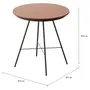 MESA LATERAL REDONDA 45 CM MID CENTURY - NOZES/PRETO - Foto 2