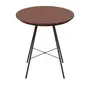 MESA LATERAL REDONDA 45 CM MID CENTURY - NOZES/PRETO - Foto 1
