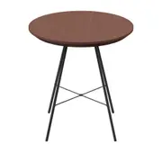 MESA LATERAL REDONDA 45 CM MID CENTURY - NOZES/PRETO - Foto 1