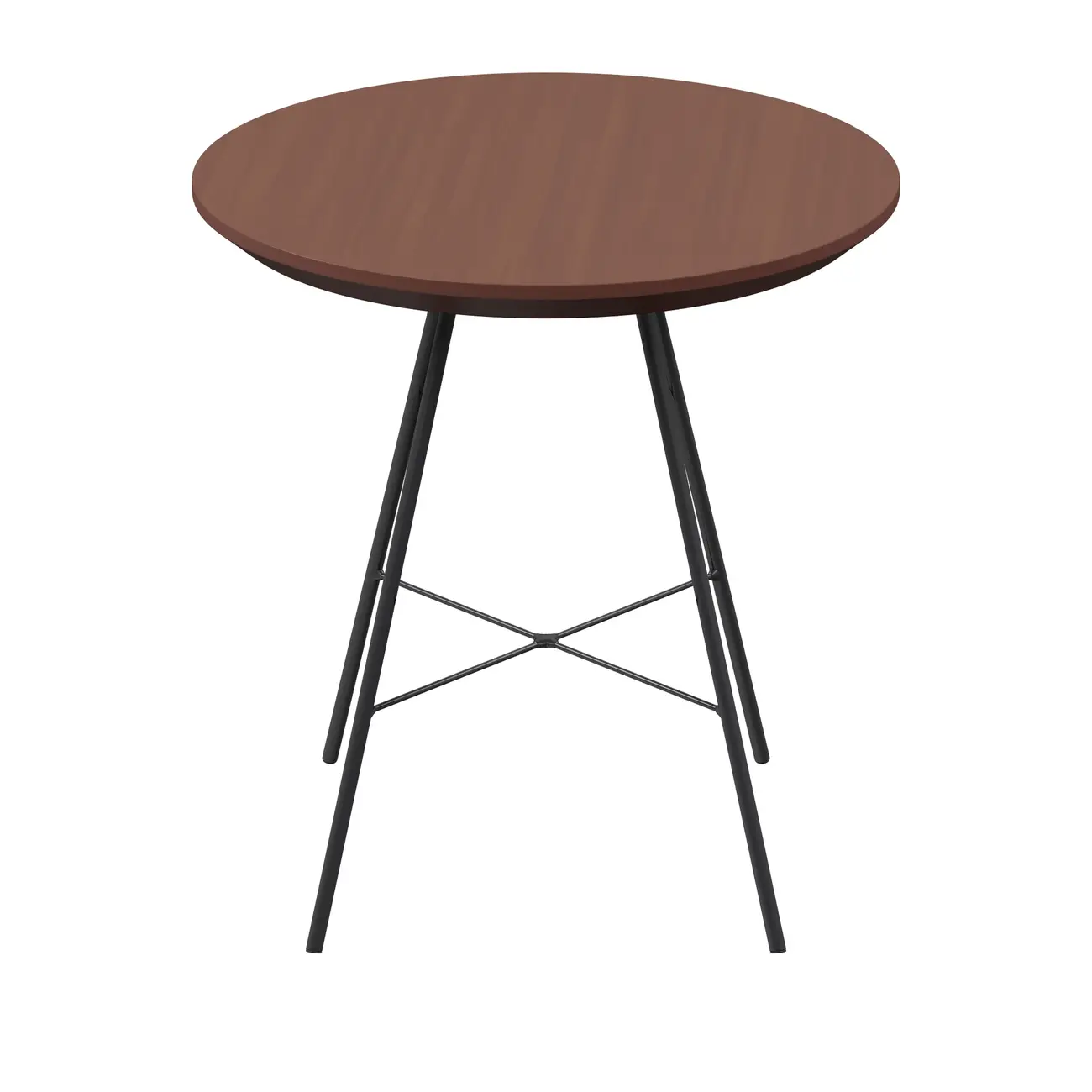 MESA LATERAL REDONDA 45 CM MID CENTURY - NOZES/PRETO - Foto 1