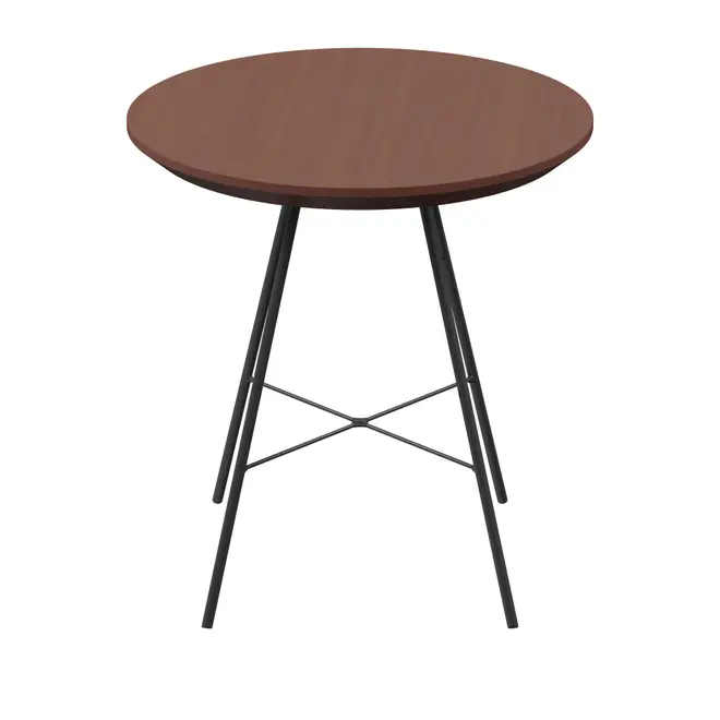 MESA LATERAL REDONDA 45 CM MID CENTURY - NOZES/PRETO - Foto 1