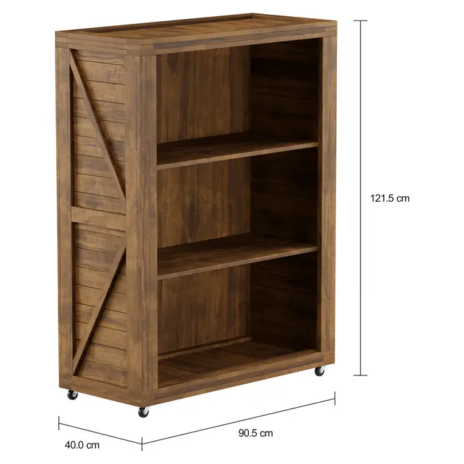 ESTANTE 90 CM X 1,21 M CRATES - ENCERADO CASTANHO - Foto 4
