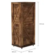 ESTANTE/ARMÁRIO 1 PORTA 52 CM X 1,21 M CRATES - ENCERADO CASTANHO - Foto 4