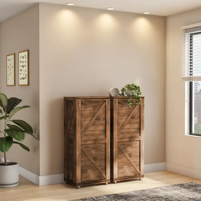 ESTANTE/ARMÁRIO 1 PORTA 52 CM X 1,21 M CRATES - ENCERADO CASTANHO - Foto 5